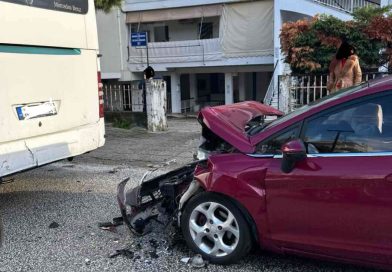 Αυτοκίνητο έπεσε πάνω σε λεωφορείο του Υπεραστικού ΚΤΕΛ Καβάλας